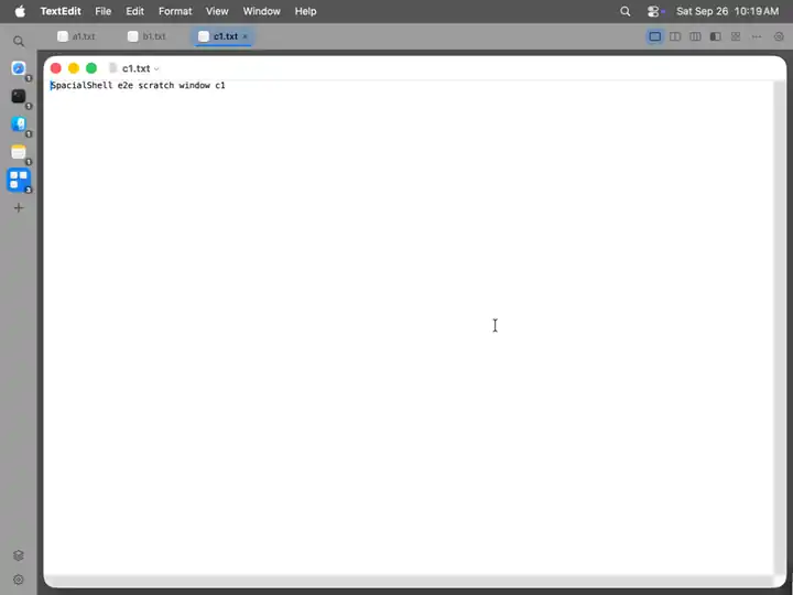 A tab dragged along the bar, then onto a workspace in the rail