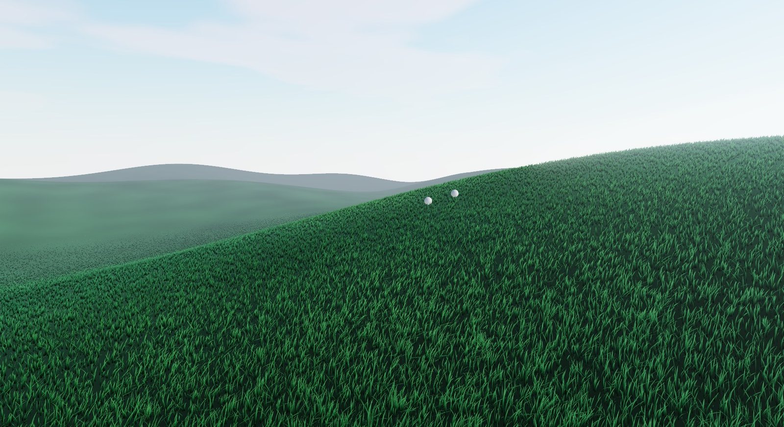 Grass covering rolling hills to the horizon