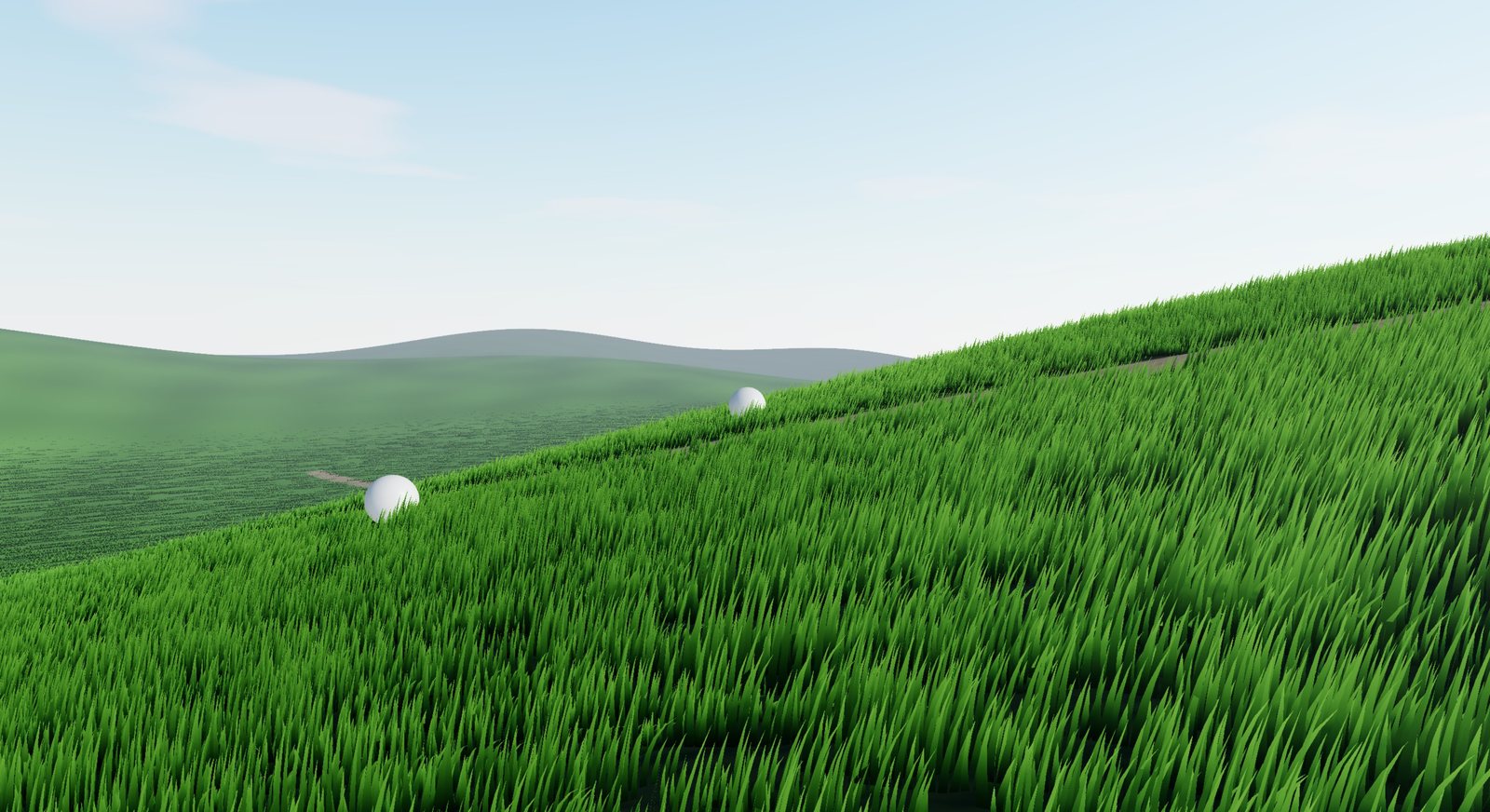 Billboard grass tufts