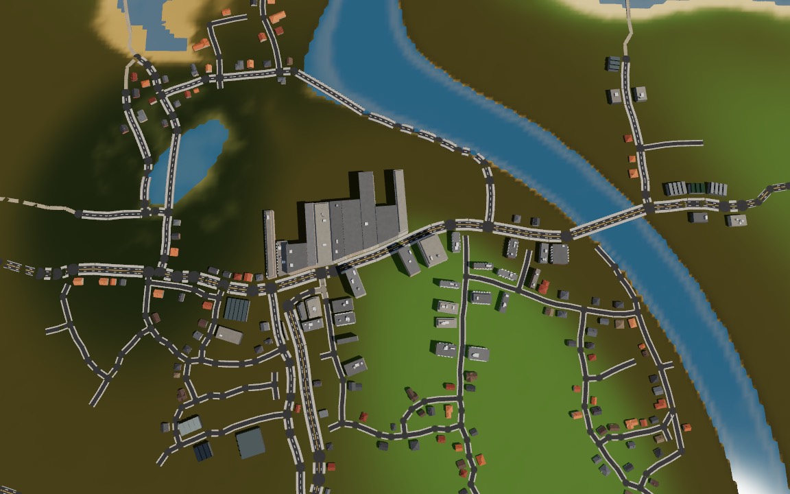 The same town with organic streets