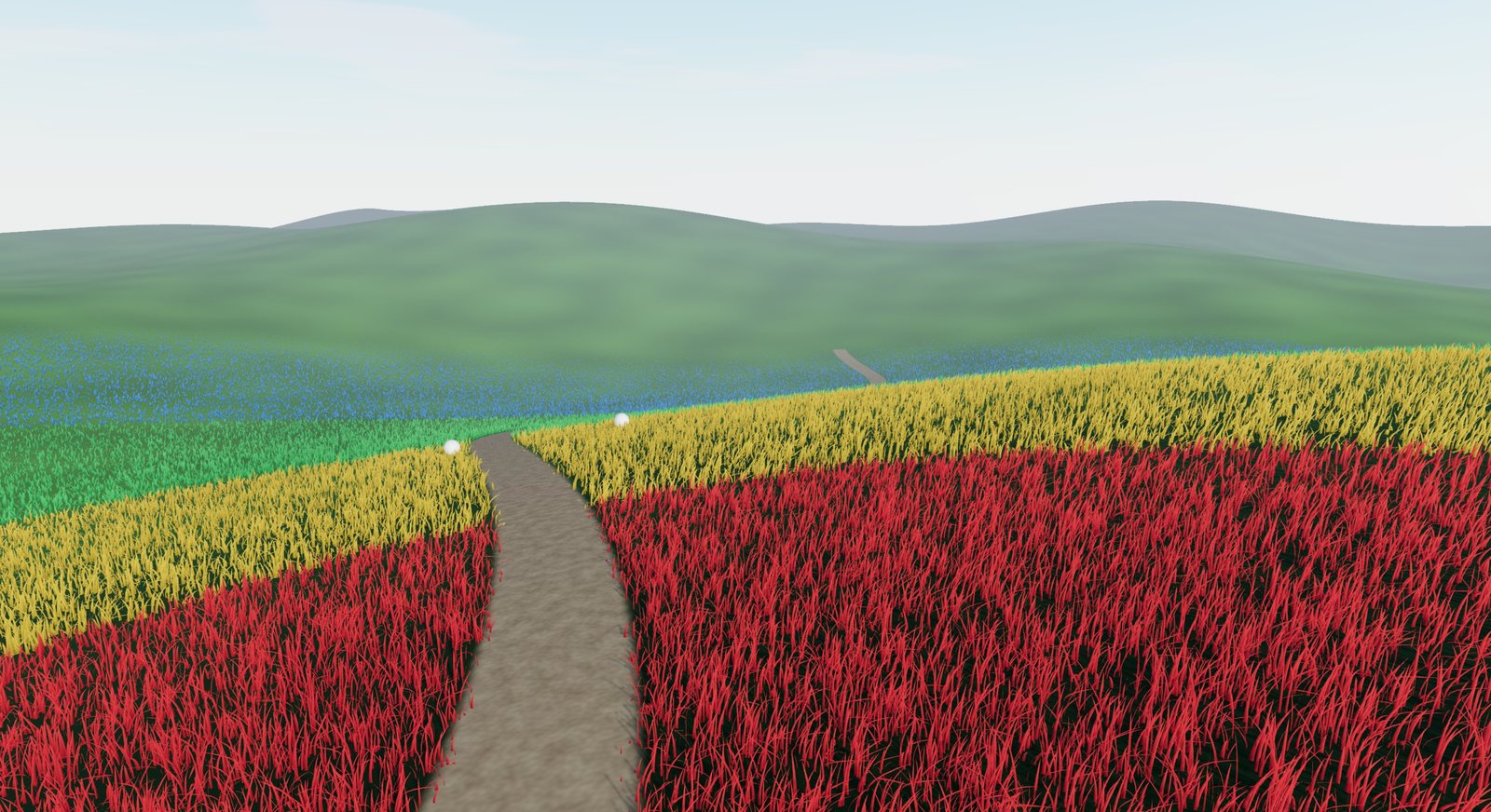 The field tinted by level of detail