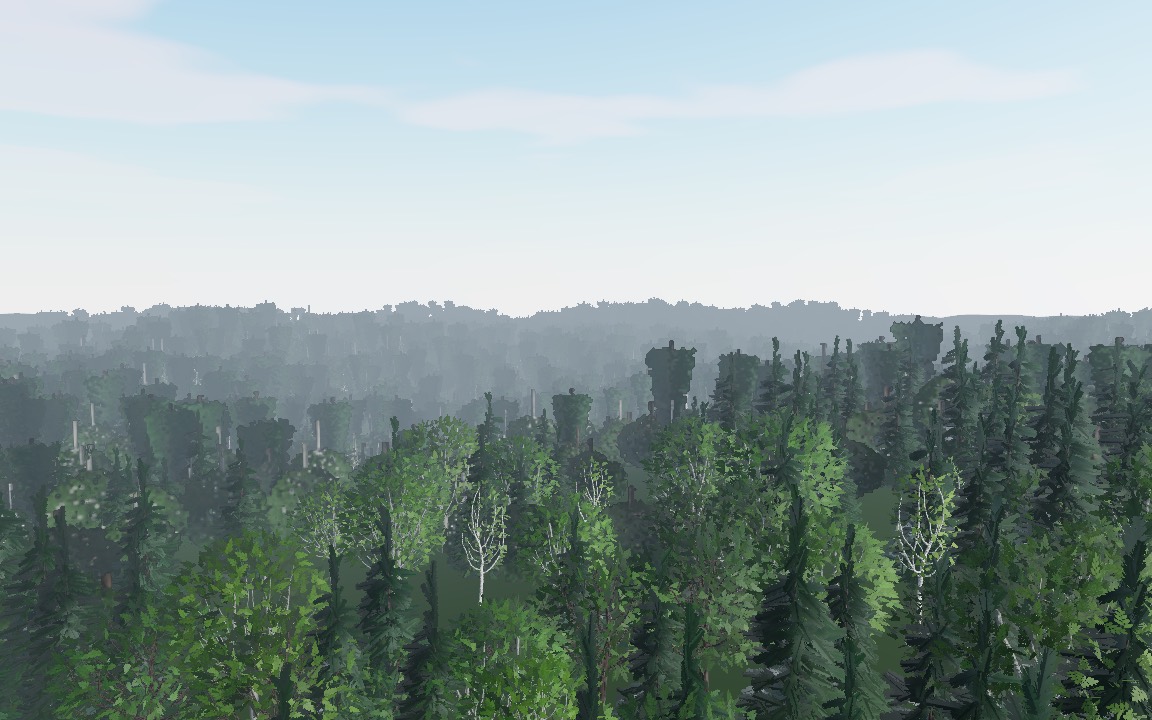 The far forest drawn with impostors