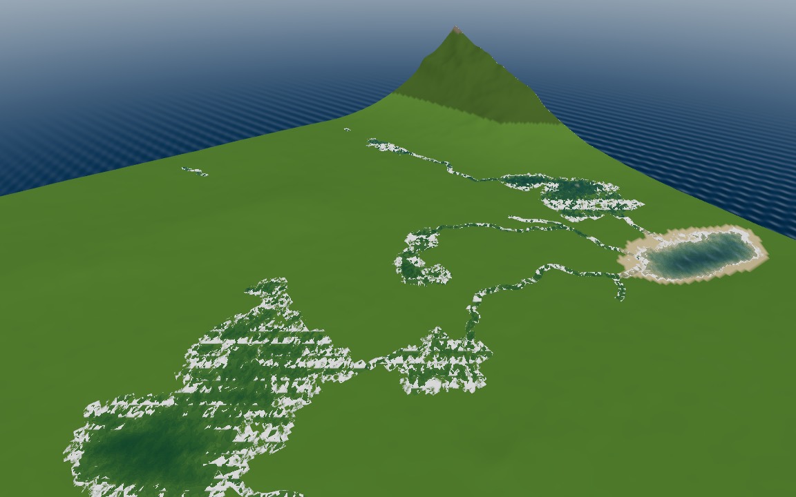 Carved rivers and lakes from the bounded hydrology