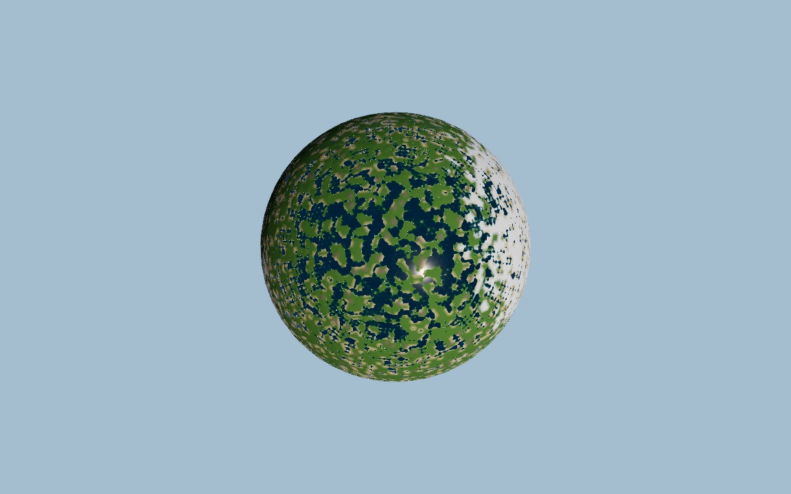 A 120 km planet and its ocean seen from orbit